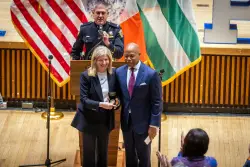 Mayor Adams takes swipe at rival as NYPD reports crime continues to fall