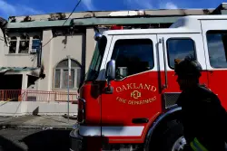 Major fire engulfs East Oakland warehouse near Coliseum